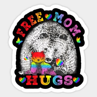 Gay Lgbt Pride Mama Bear For Women Free Mom Hugs Sticker